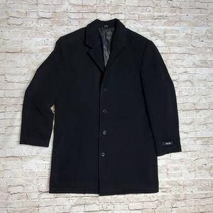 Men's stylish trench coat black NEW W/TAGS